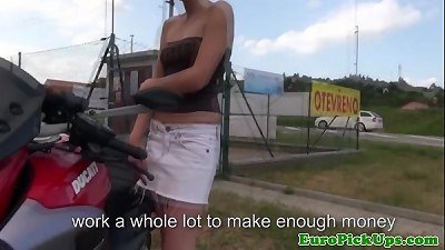 Publicsex amateur drinking jism outdoors